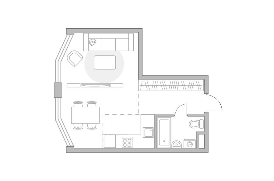Студия 36,3 м²