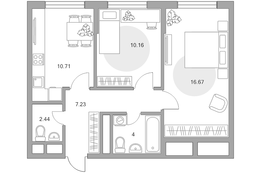 2 ккв 51,2 м²