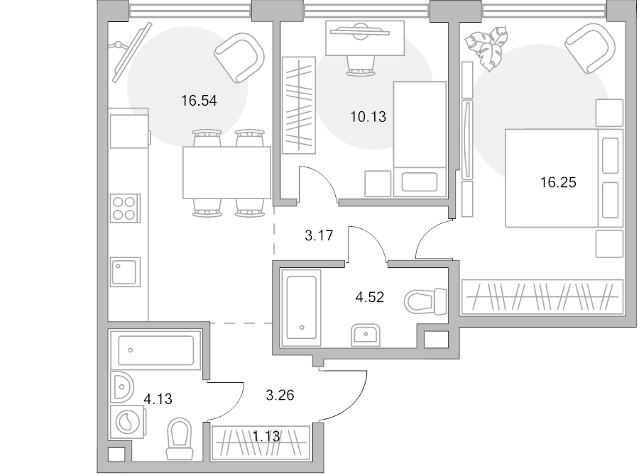 2 ккв 59,1 м²