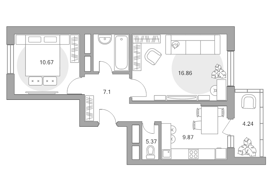 2 ккв 54,1 м²