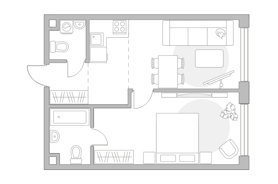 2 ккв (Евро) 48,6 м²