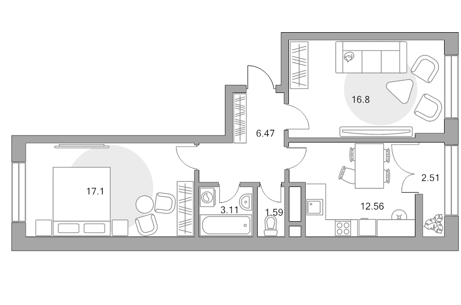 2 ккв 60,1 м²