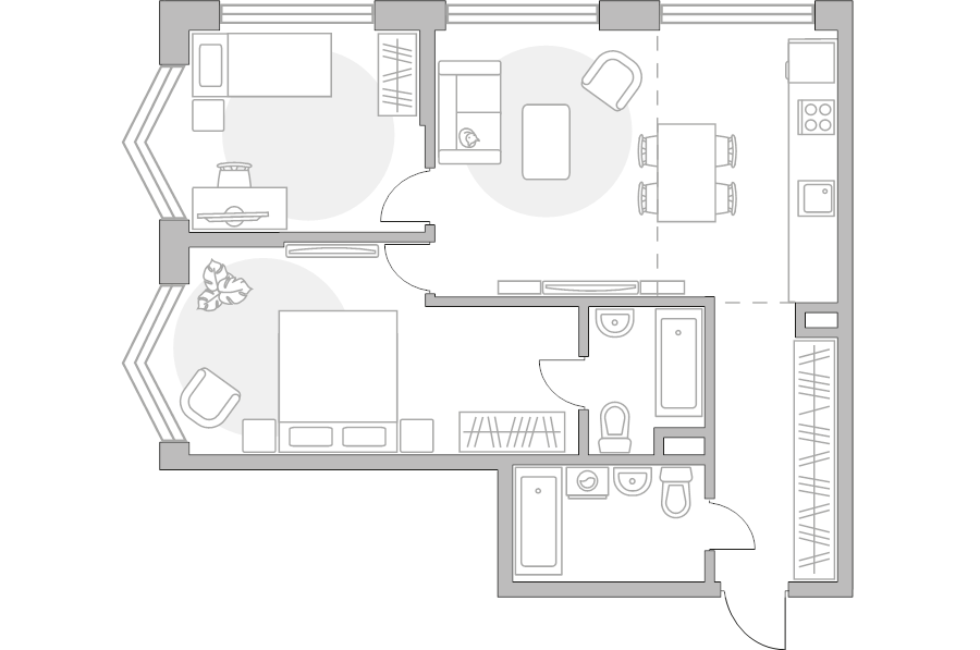 3 ккв (Евро) 66,5 м²