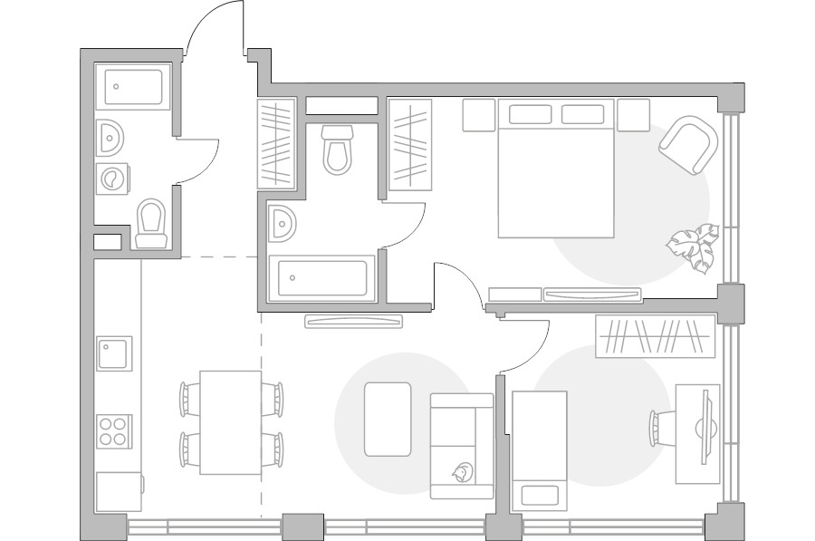 3 ккв (Евро) 59,5 м²