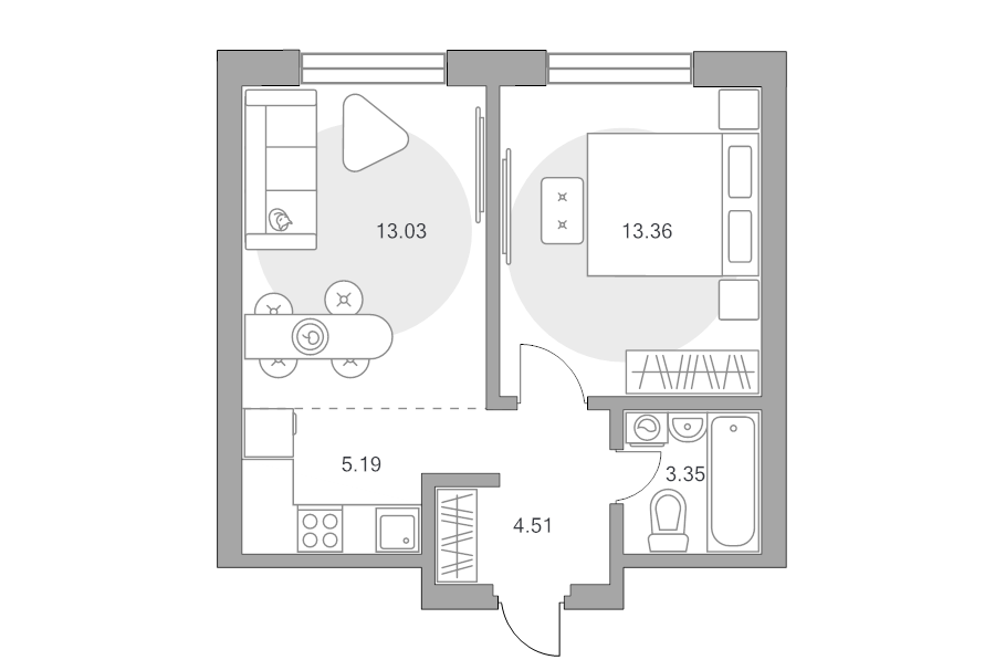 2 ккв (Евро) 39,4 м²