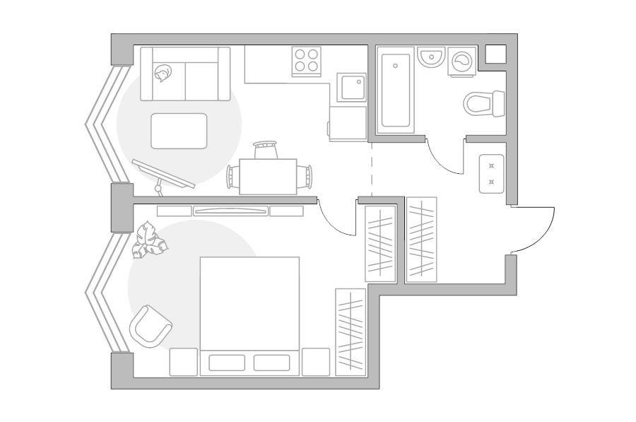 1 ккв 41,1 м²