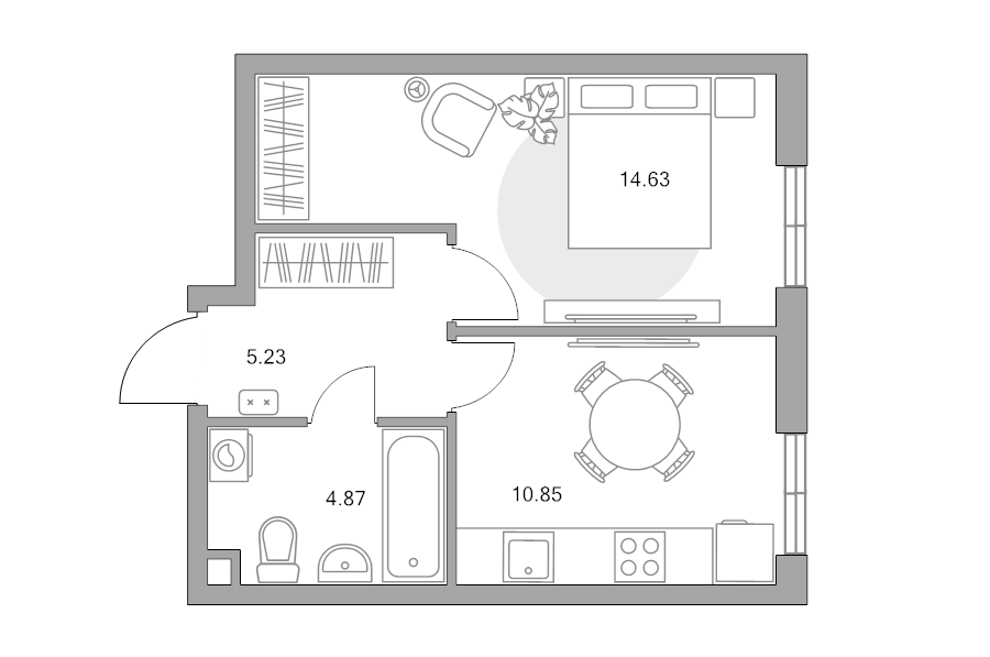 1 ккв 35,6 м²