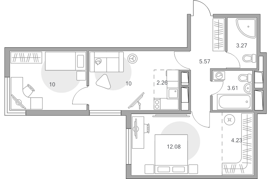 2 ккв 51 м²