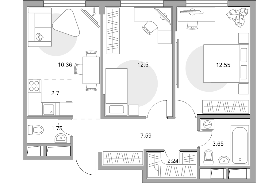 2 ккв 53,3 м²