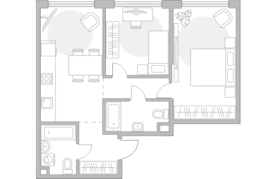 2 ккв 59,1 м²