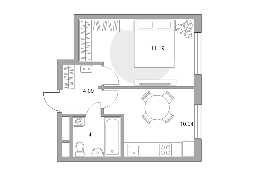 1 ккв 32,3 м²