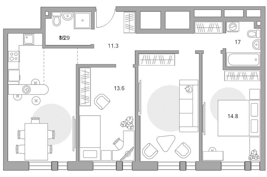 4 ккв (Евро) 86,2 м²