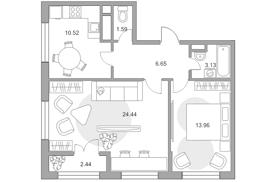2 ккв 62,7 м²
