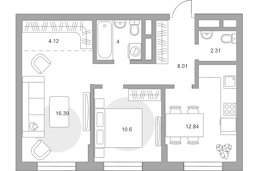2 ккв 58,3 м²