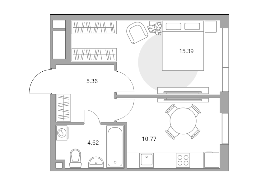 1 ккв 36,1 м²