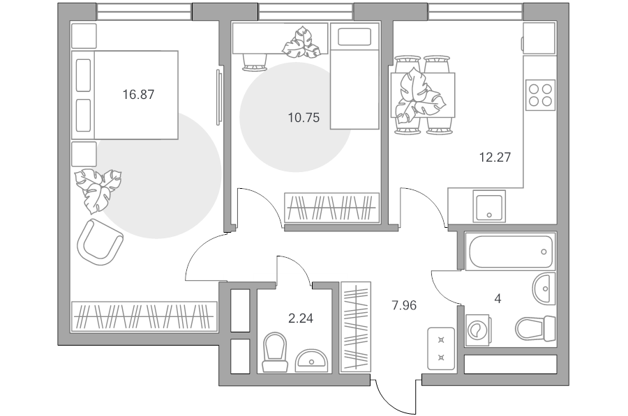 2 ккв 54,1 м²