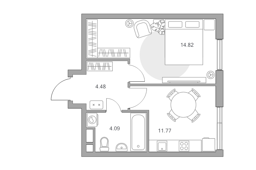 1 ккв 35,2 м²