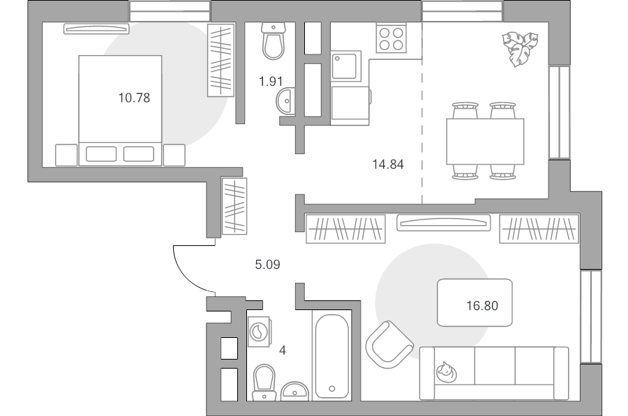 2 ккв 53,4 м²