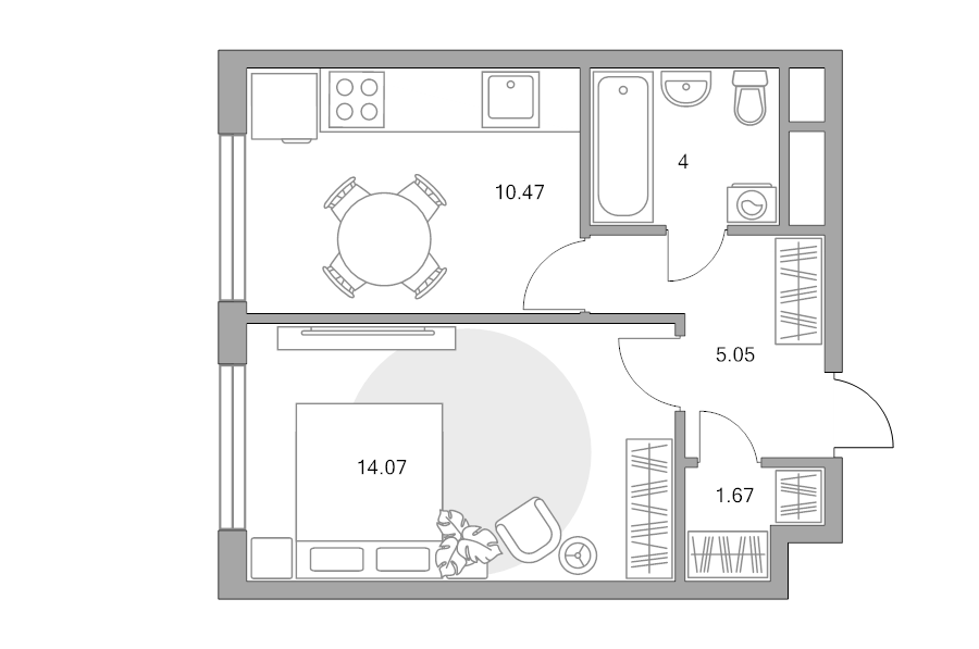 1 ккв 35,3 м²