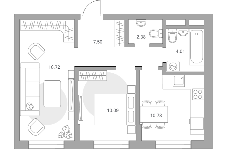 2 ккв 51,5 м²