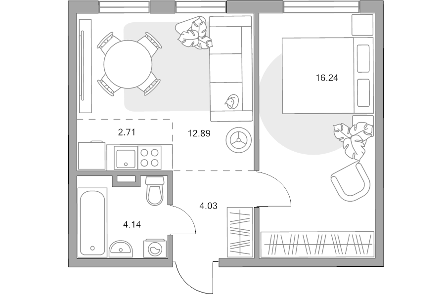 2 ккв (Евро) 40 м²