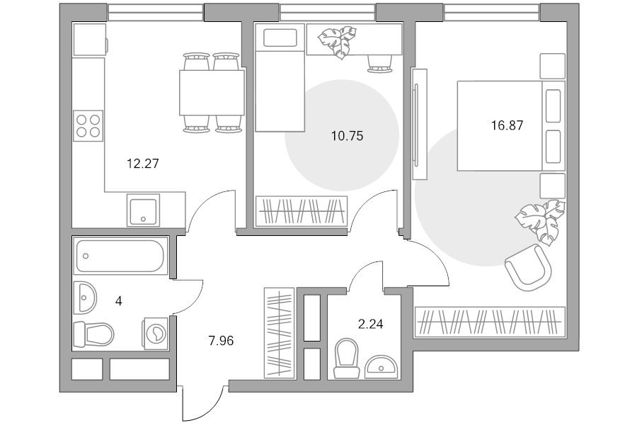 2 ккв 54,1 м²