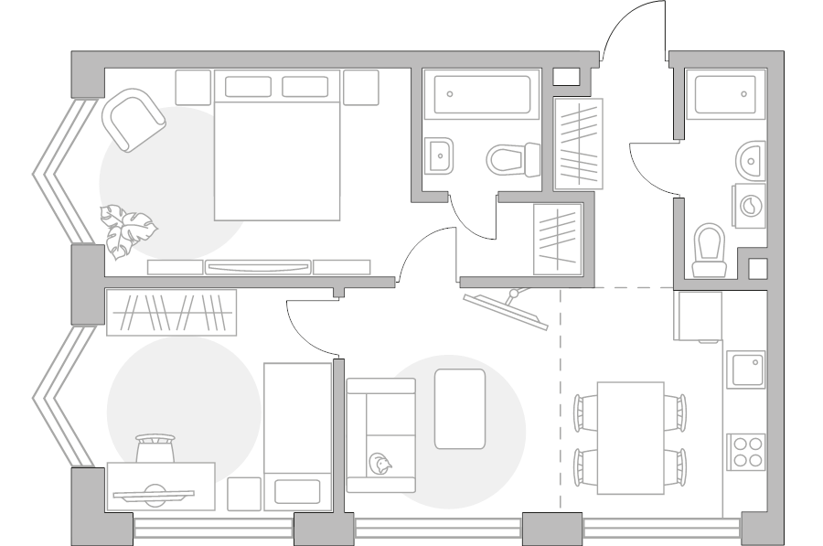 3 ккв (Евро) 58,2 м²