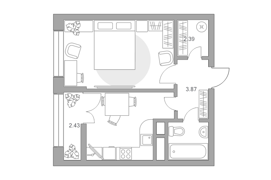 1 ккв 37,5 м²