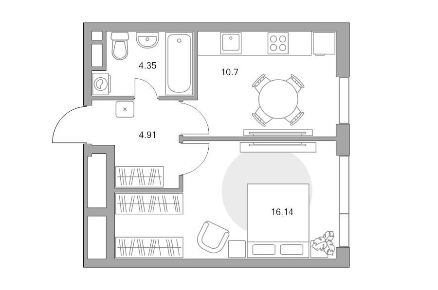 1 ккв 36,1 м²