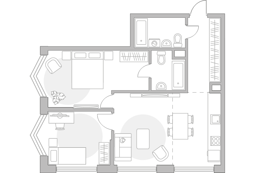 3 ккв (Евро) 66,8 м²