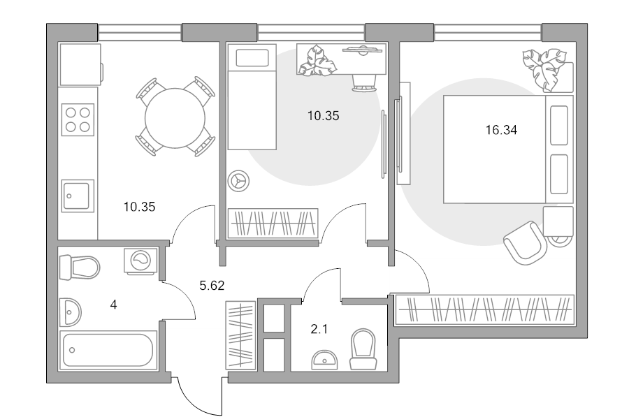 2 ккв 48,8 м²