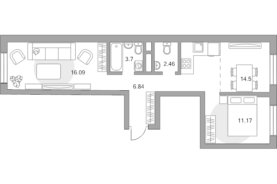 2 ккв 54,8 м²