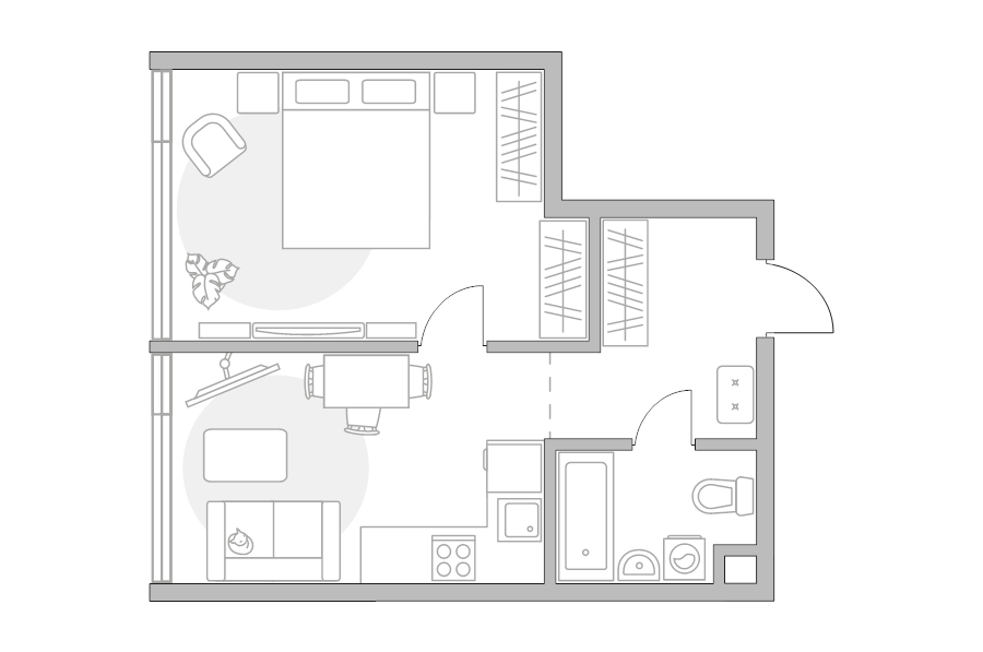 1 ккв 40,1 м²