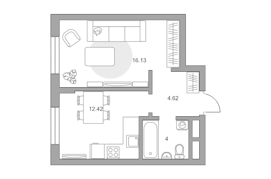 1 ккв 37,2 м²