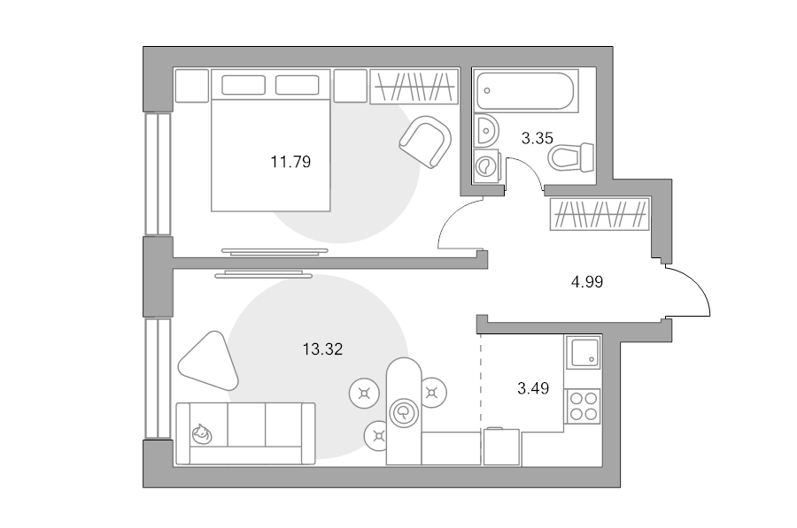2 ккв (Евро) 36,9 м²