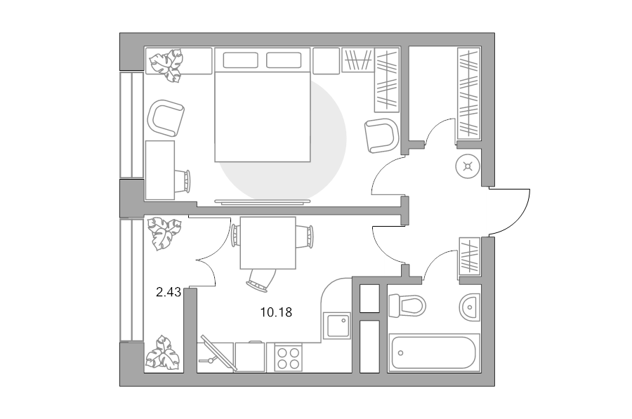 1 ккв 37,5 м²