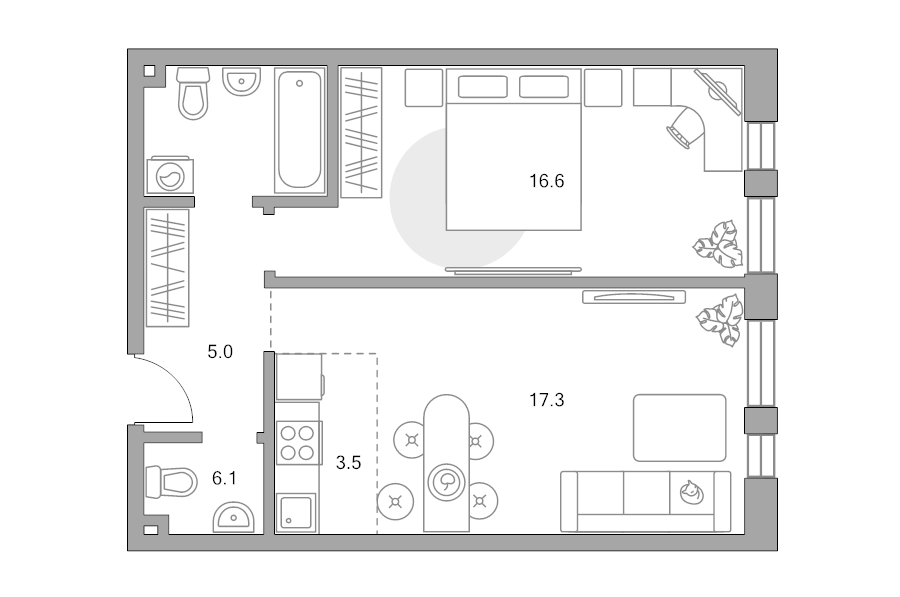 2 ккв (Евро) 48,5 м²