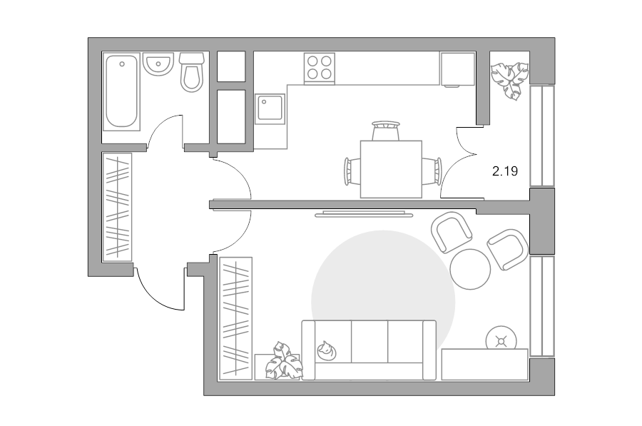 1 ккв 40,4 м²
