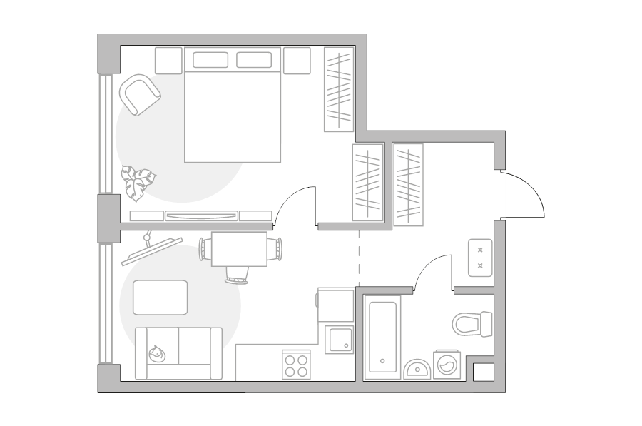 1 ккв 40,3 м²