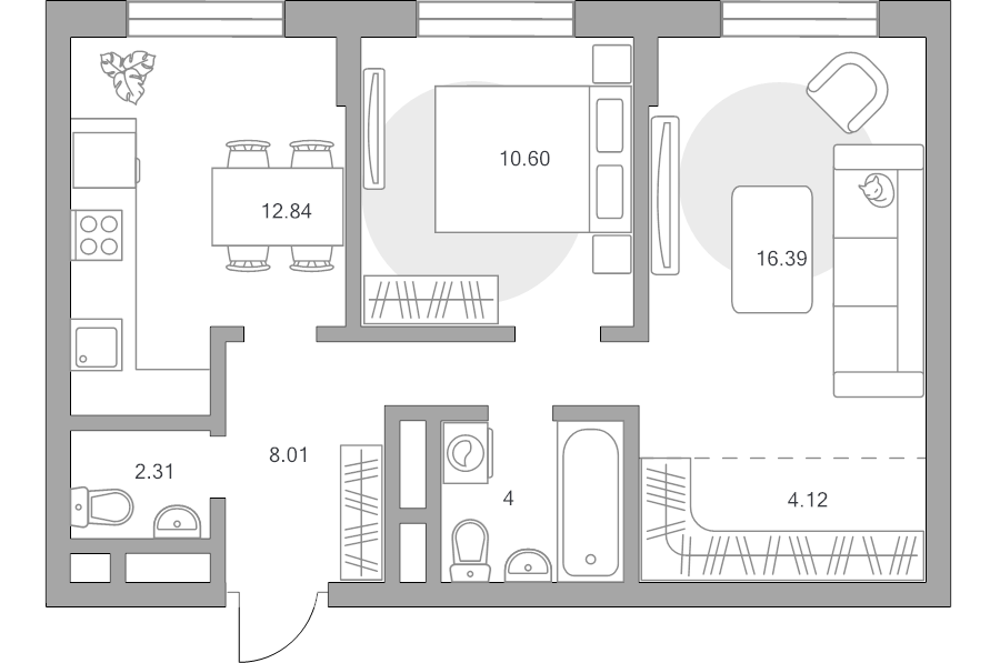 2 ккв 58,3 м²