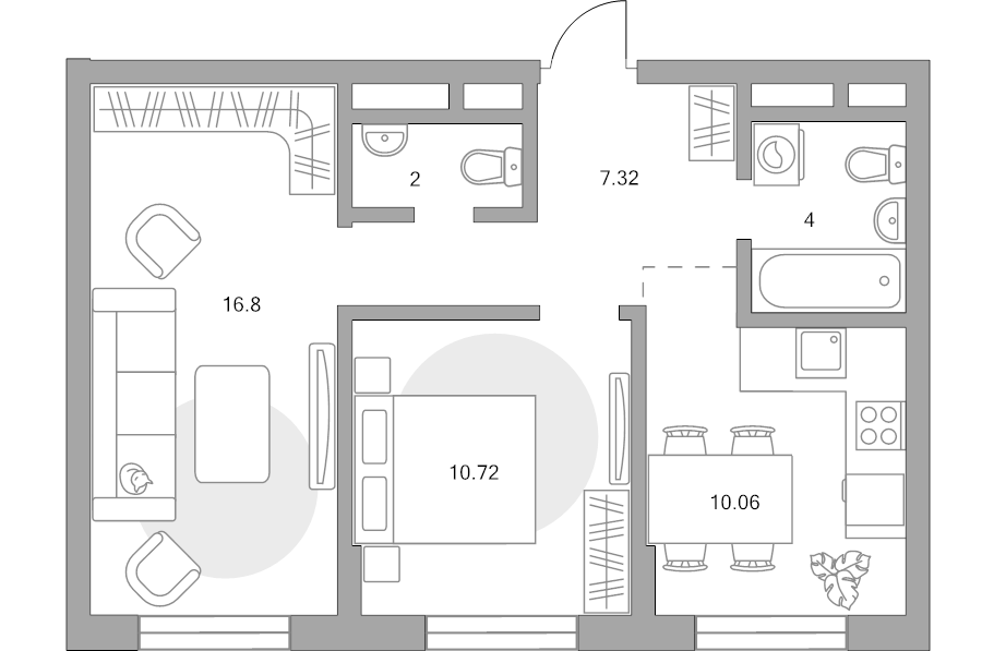 2 ккв 50,9 м²