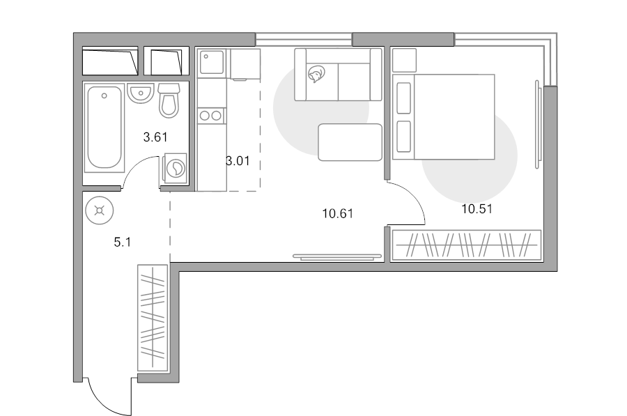 1 ккв 32,8 м²