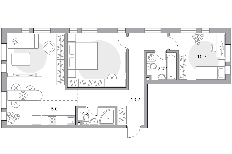 3 ккв (Евро) 71,9 м²