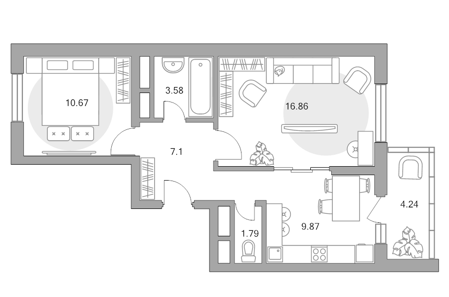 2 ккв 54,1 м²