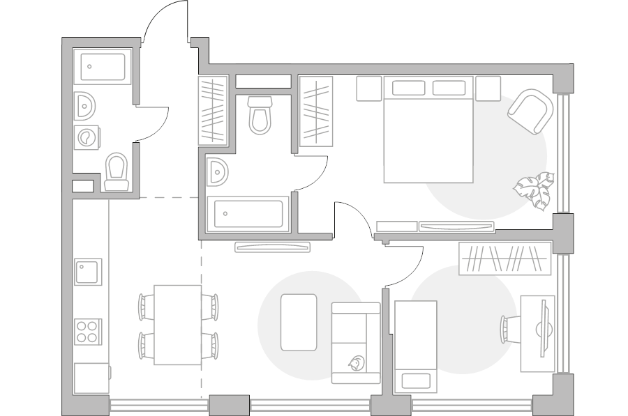 3 ккв (Евро) 59,5 м²
