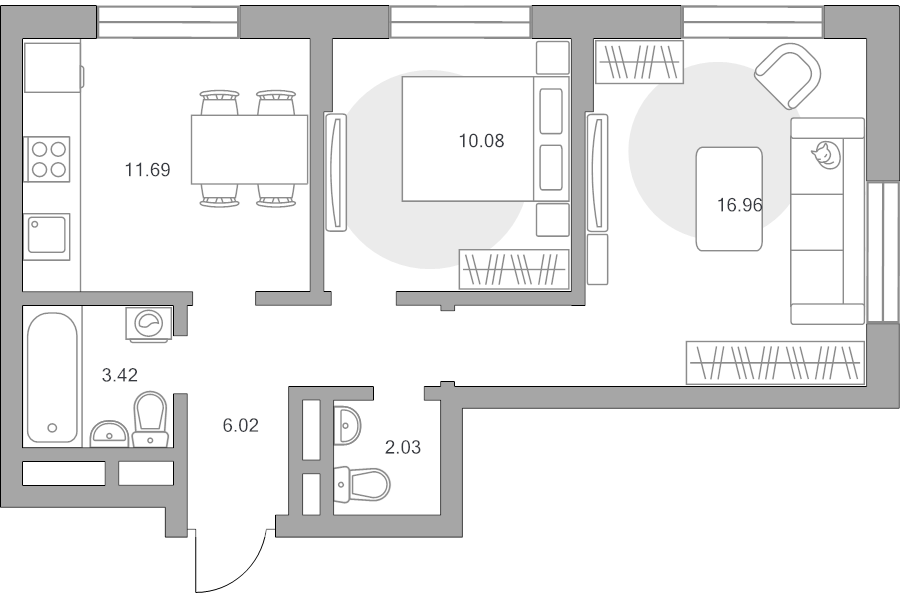 2 ккв 50,2 м²
