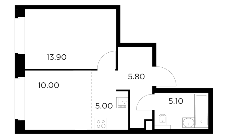 2 ккв (Евро) 40 м²