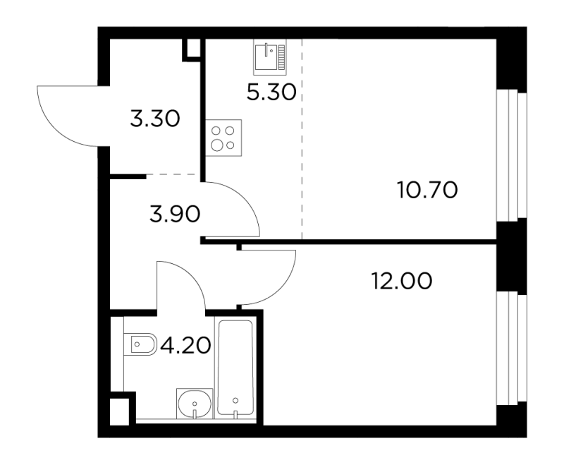 2 ккв (Евро) 39,3 м²