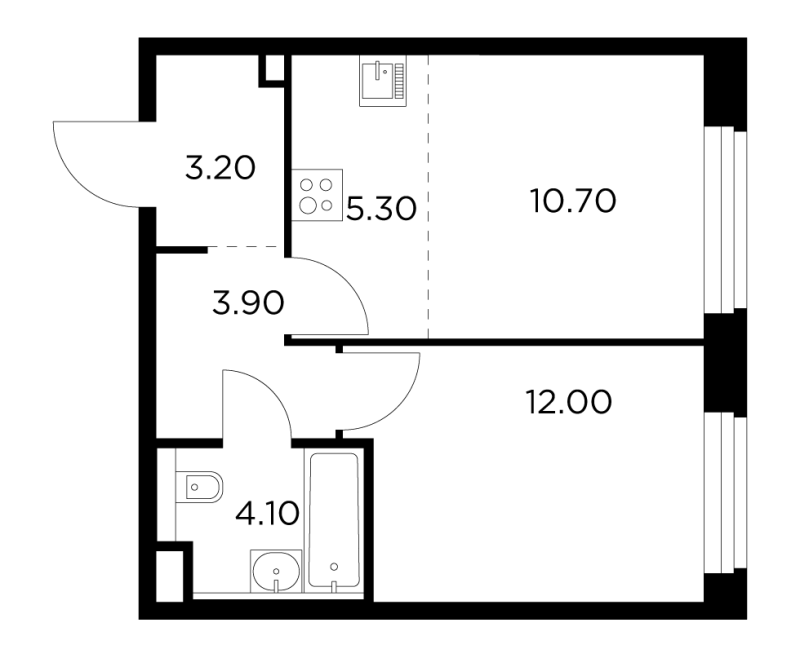 2 ккв (Евро) 39,3 м²