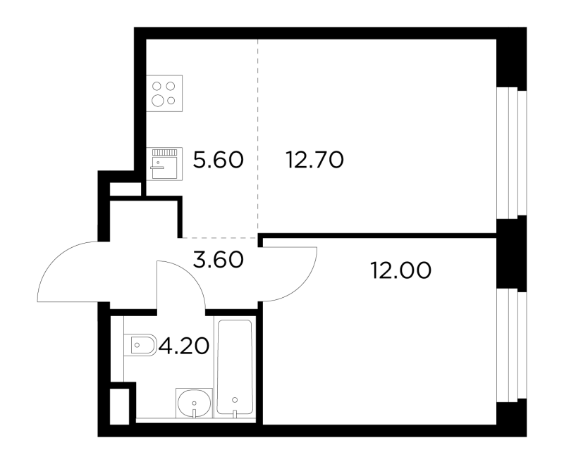 2 ккв (Евро) 38,1 м²